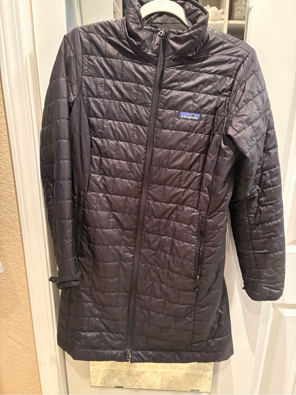 Patagonia Women's Long Quilted Puffer Coat in Black